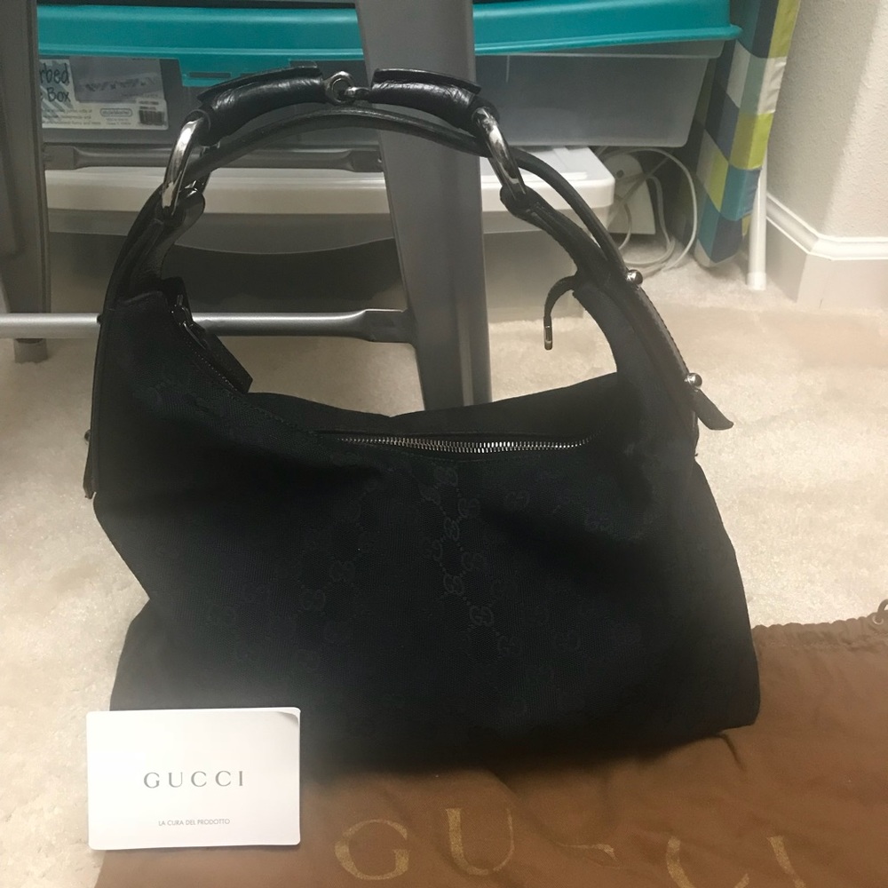 Black Gucci Horsebit Purse